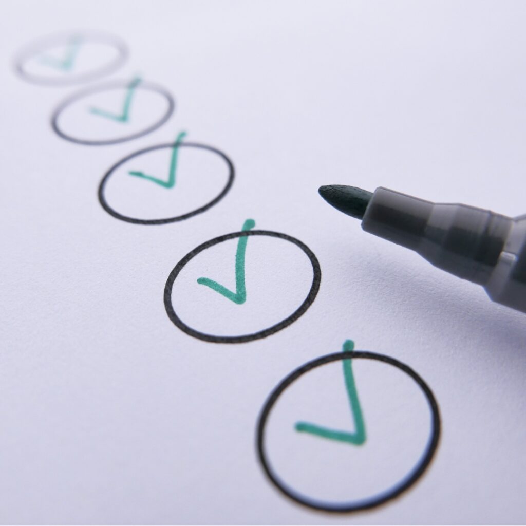 image of a checklist